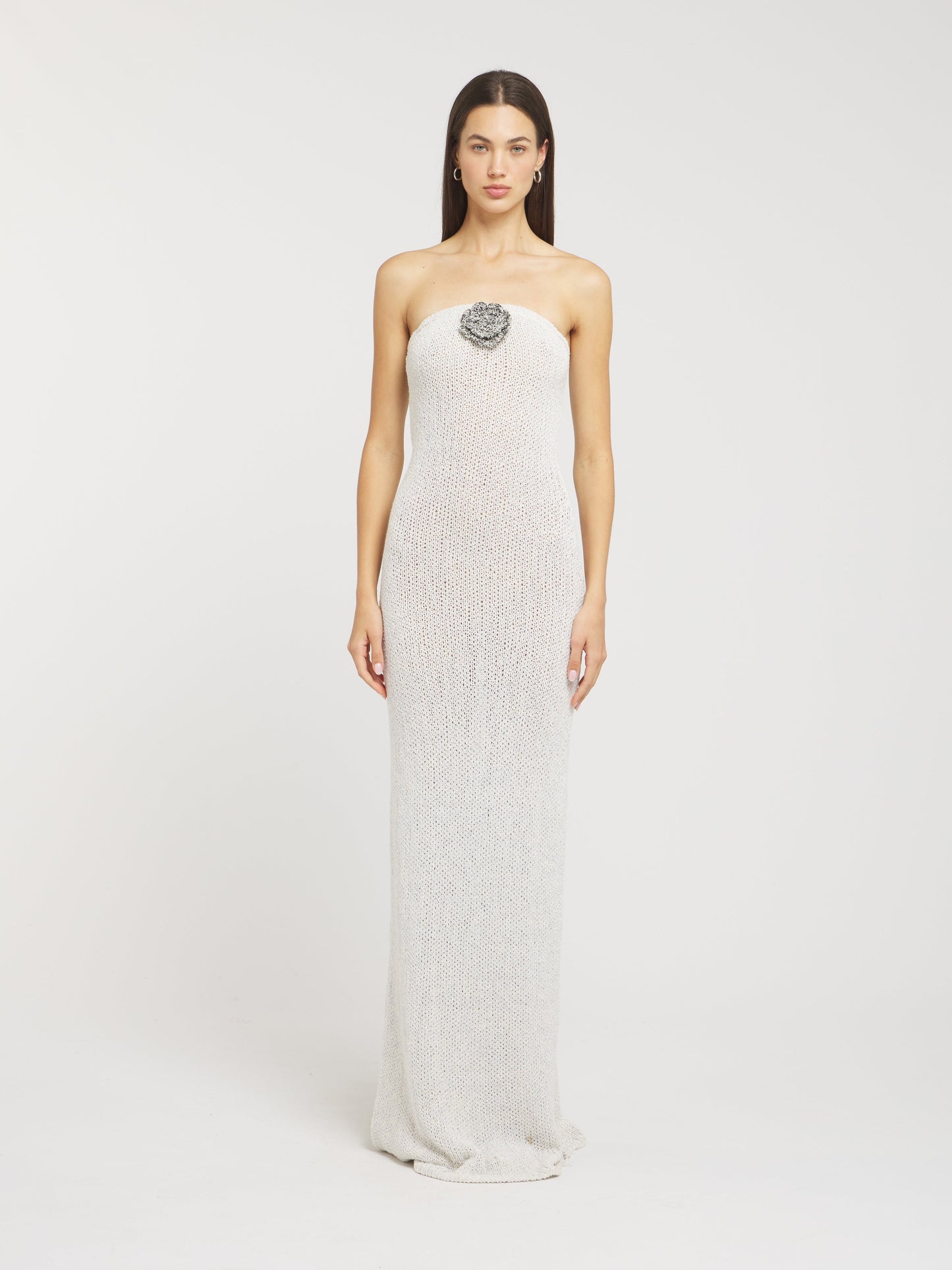 Chiara Column Dress - Pearl