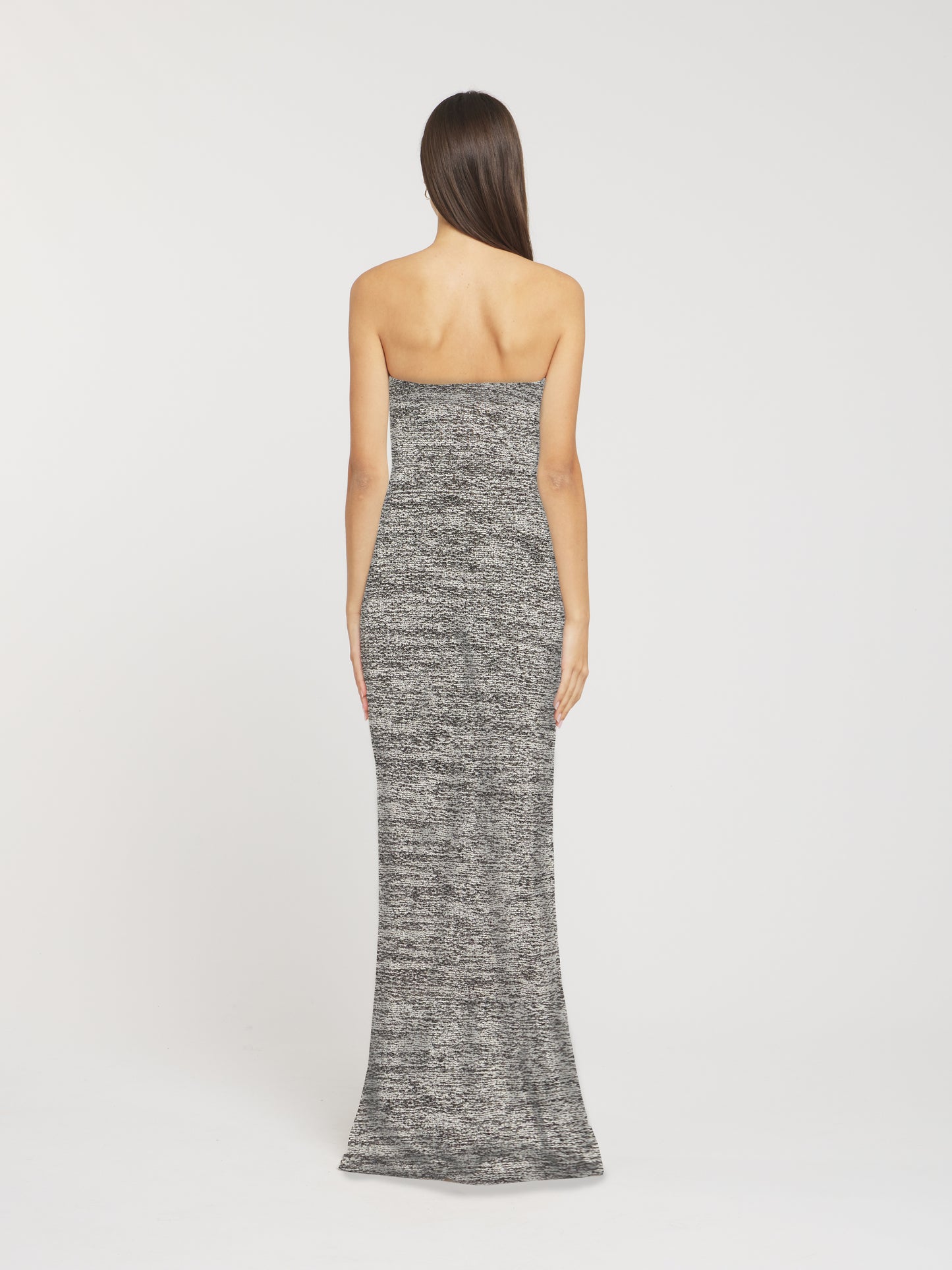 Chiara Strapless Dress - Black Melange