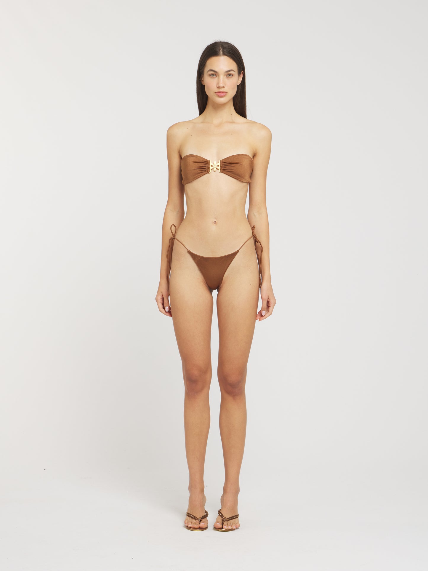 Mia String Bikini Bottom - Cocoa