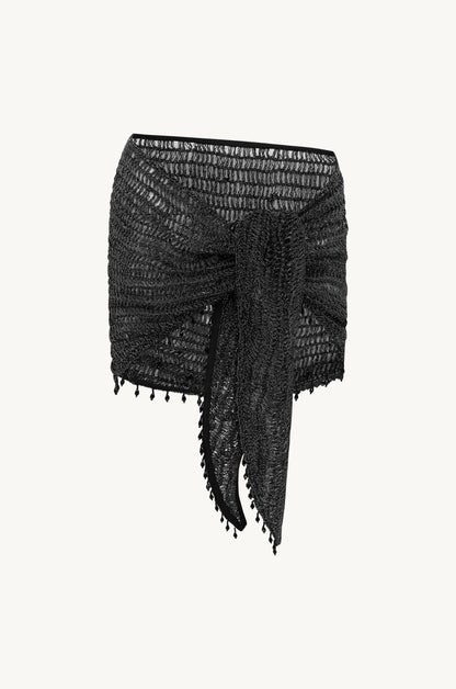 Ana Hand Crochet Sarong - Onyx