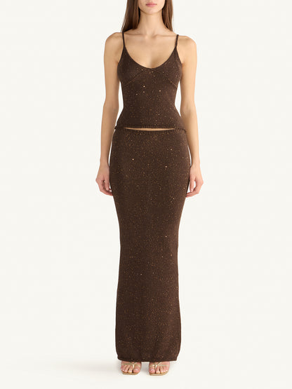 Carolina Camisole - Dark Chocolate Sequin