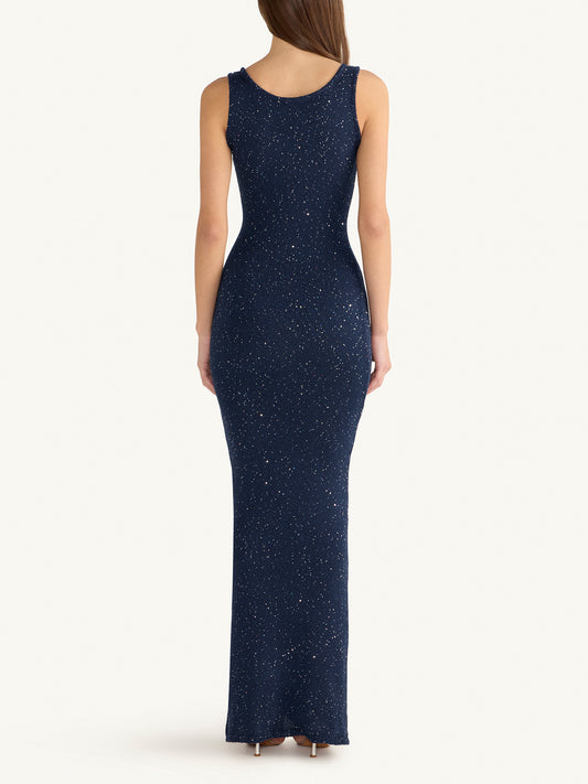 Ana Dress - Navy Sequin