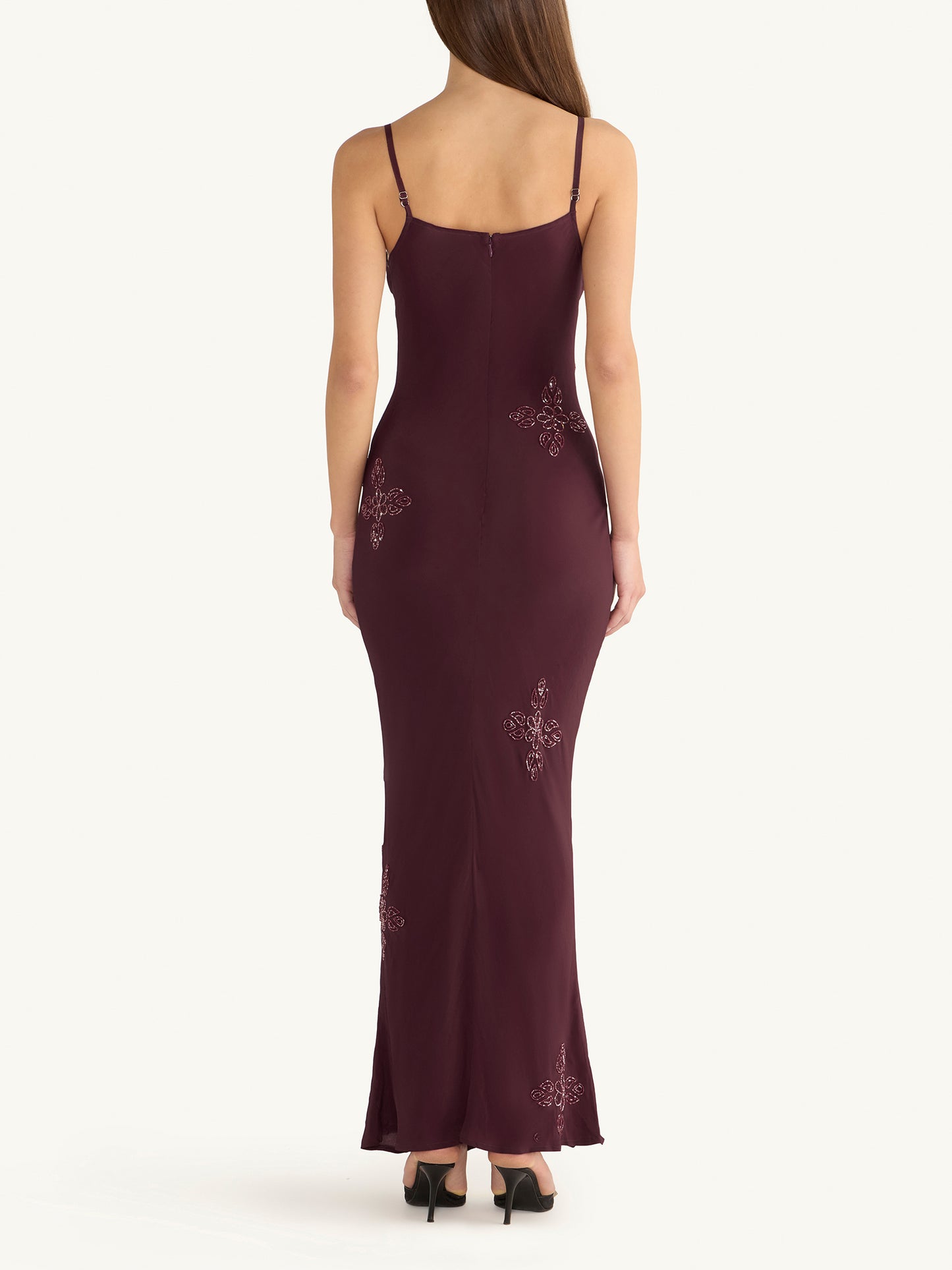 Freja Hand Beaded Dress - Port