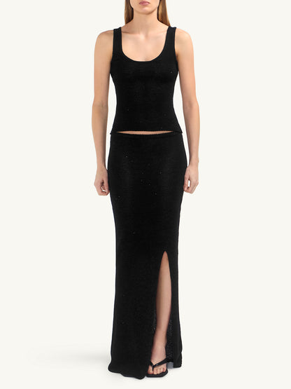 Ana Top - Black Sequin