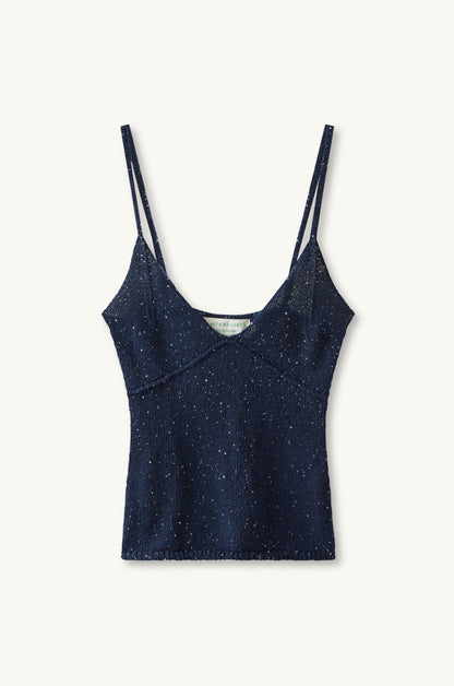Carolina Camisole - Navy Blue Sequin