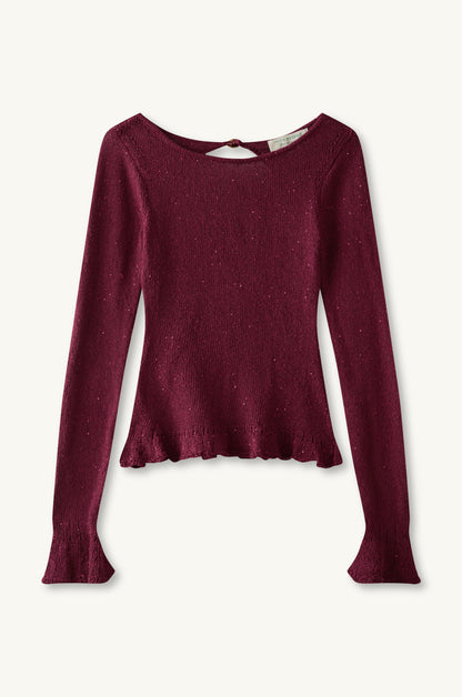 Michaela Longsleeve Top - Port Sequin