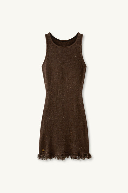Natalia Mini Dress - Dark Chocolate Sequin