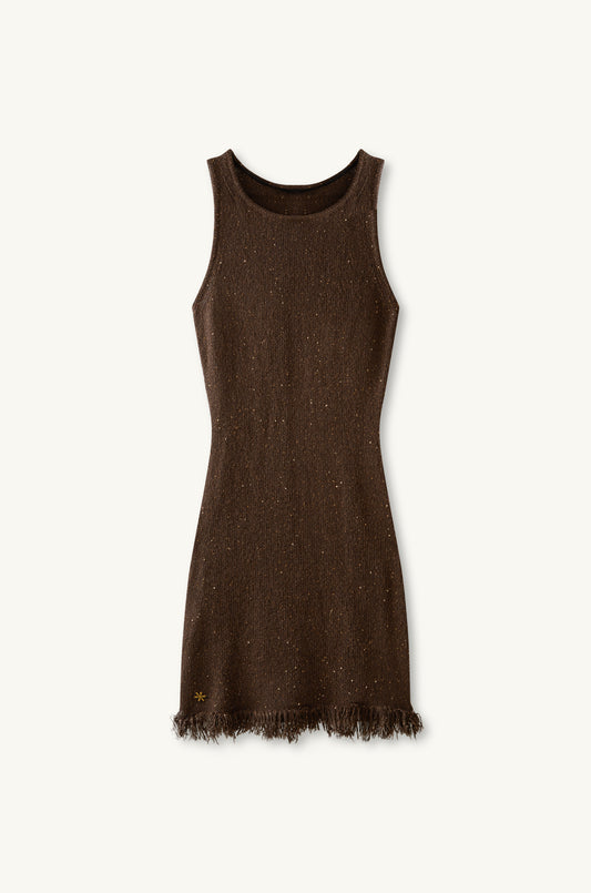 Natalia Mini Dress - Dark Chocolate Sequin