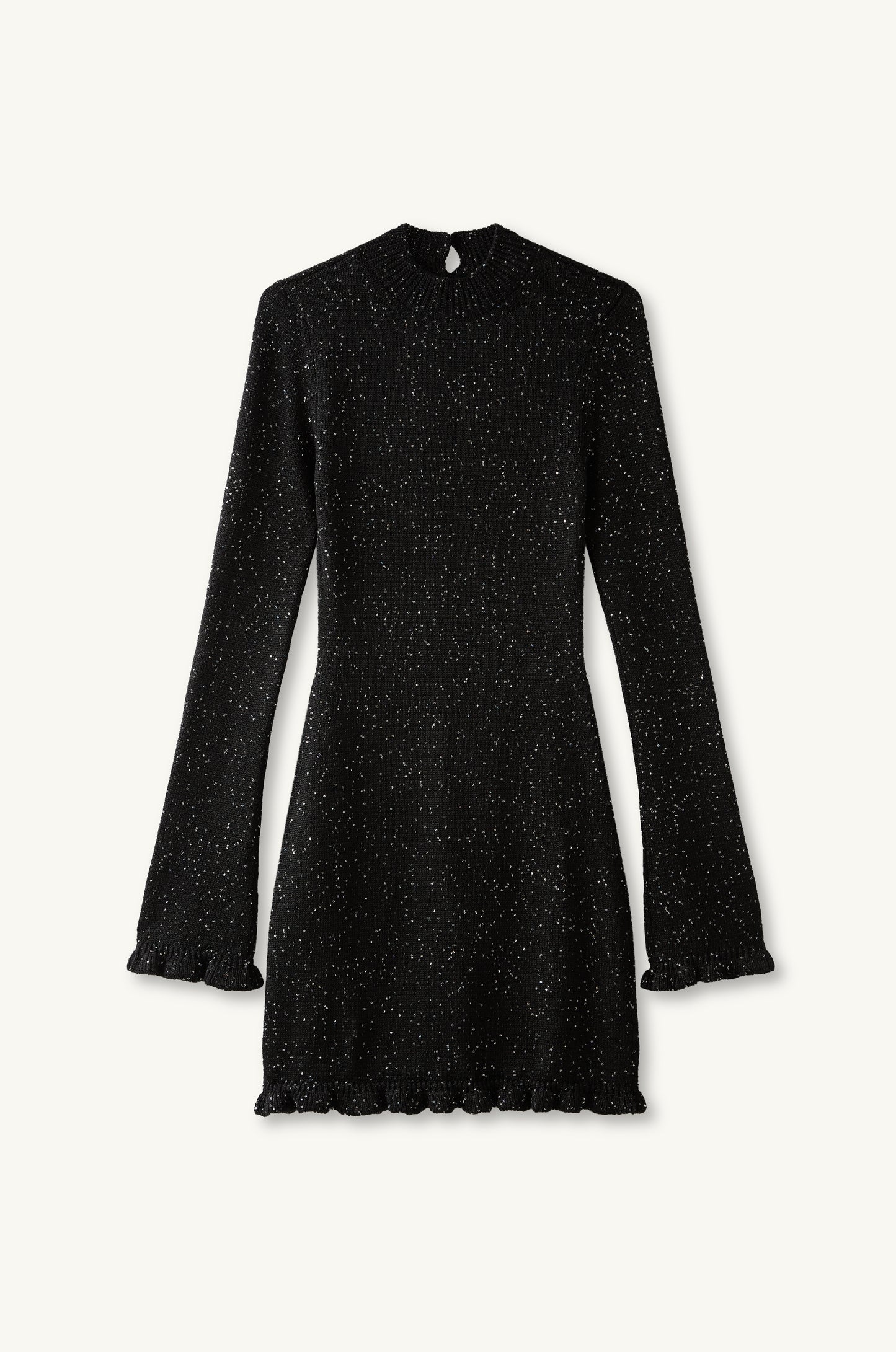 Astrid Longsleeve Mini Dress - Black/Silver Sequin