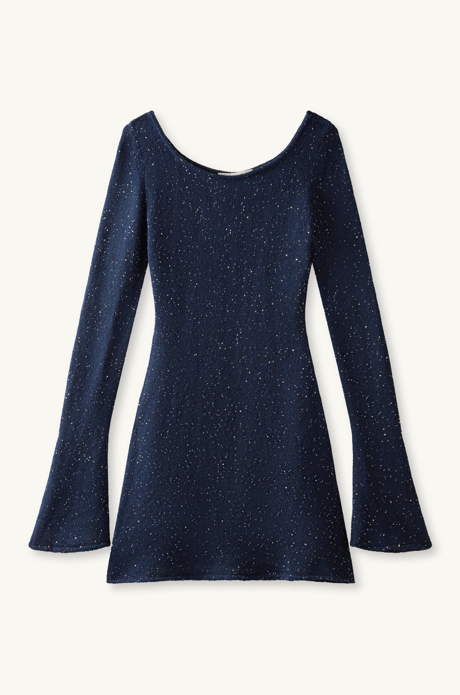 Maya Longsleeve Mini Dress - Navy Blue Sequin
