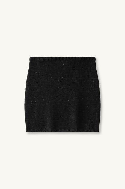 Ana Mini Skirt - Black Sequin