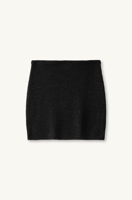 Ana Mini Skirt - Black Sequin
