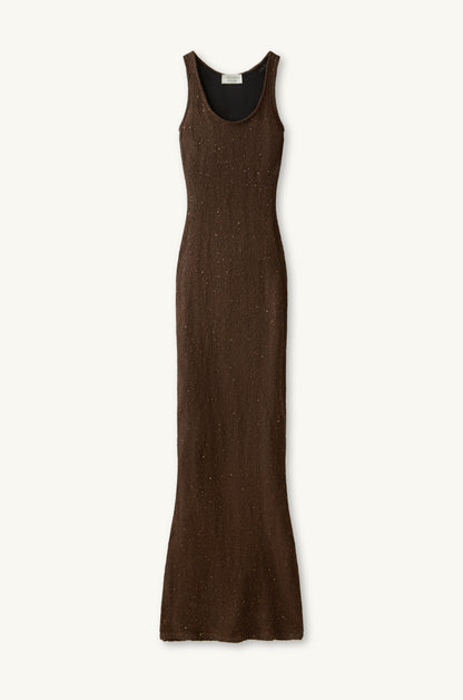 Ana Dress - Dark Chocolate Sequin