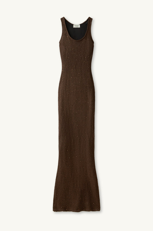 Ana Dress - Dark Chocolate Sequin