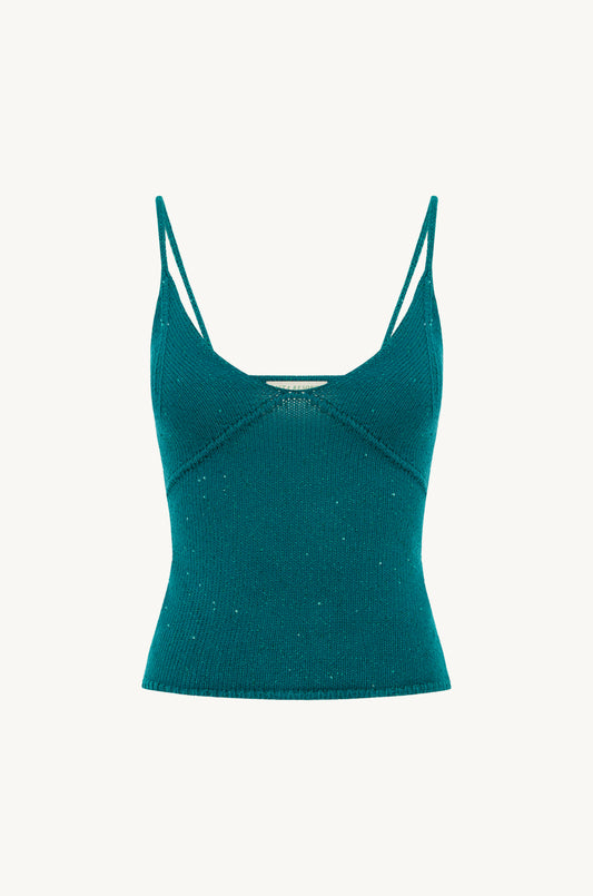 Carolina Camisole - Palm Green Sequin