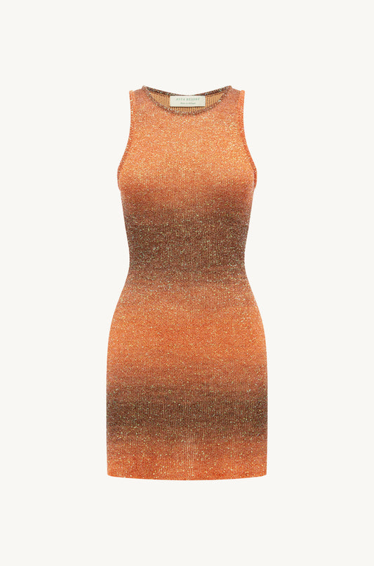 Natalia Ombre Mini Dress - Burnt Orange Sequin