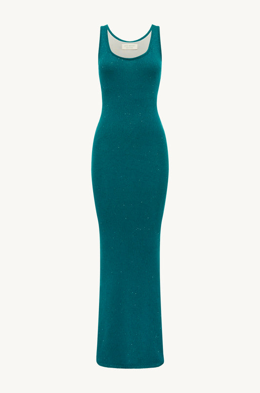 Ana Dress - Palm Green Sequin