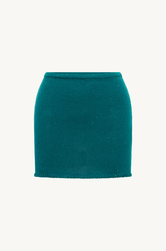 Ana Mini Skirt - Palm Green Sequin