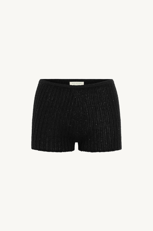 Isla Mini Shorts - Black/Silver Sequin