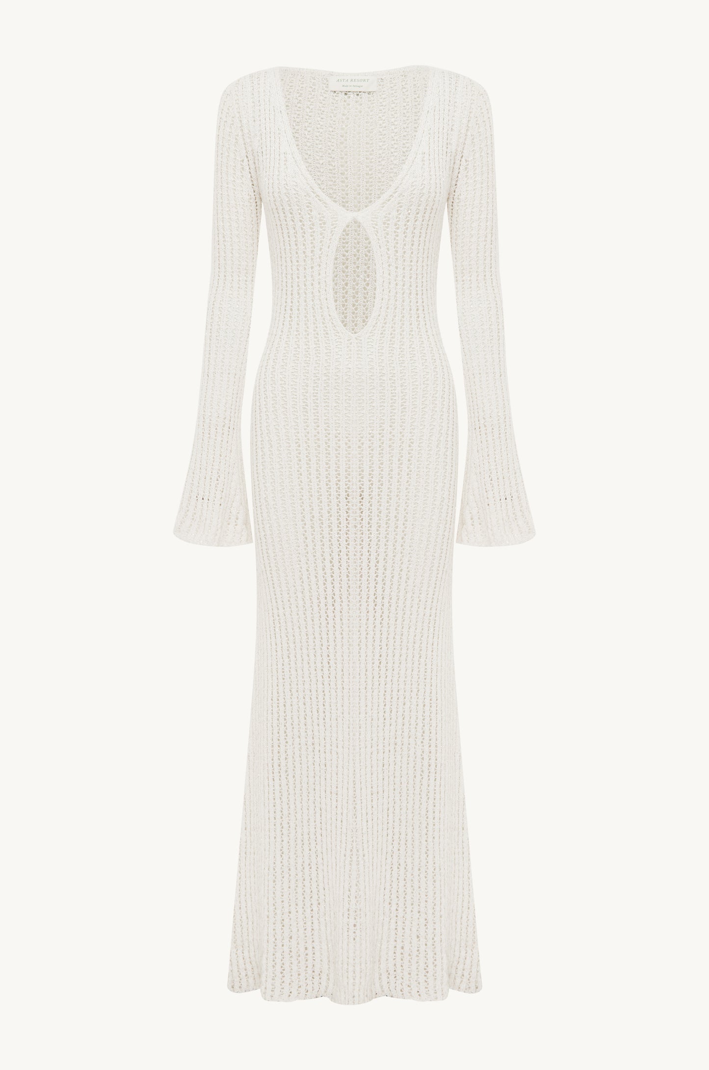 Fernanda Crochet Dress - Salt Sequin