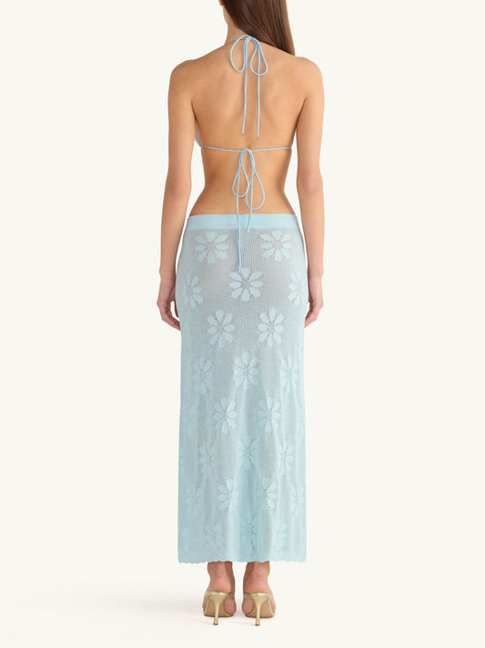 Bruna Crochet Skirt - Sky Blue