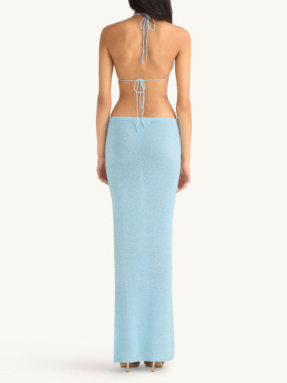 Carolina Skirt - Baia Blue Sequin