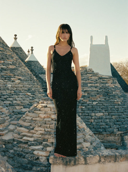 Delilah Dress - Black Sequin