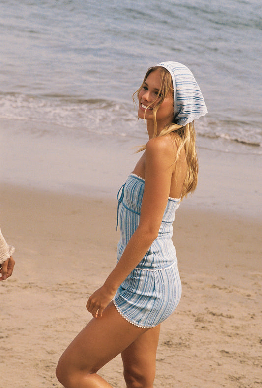Cleo Top - Sea Mist/Sailor Blue Stripe