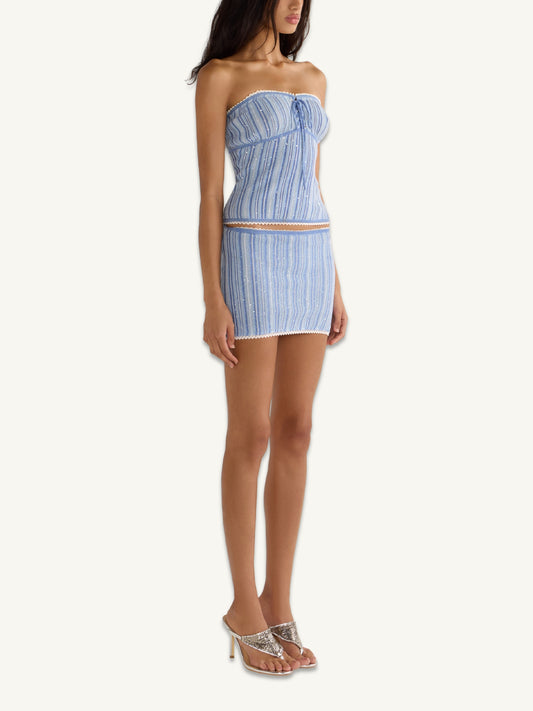 Cleo Top - Sea Mist/Sailor Blue Stripe