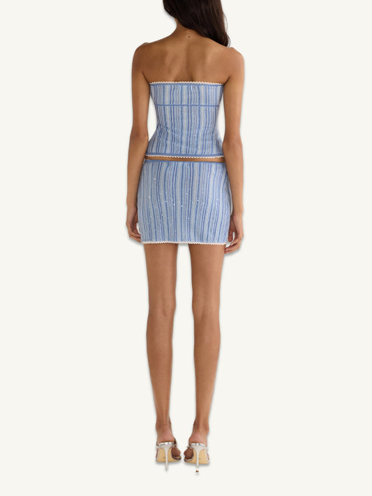 Cleo Top - Sea Mist/Sailor Blue Stripe