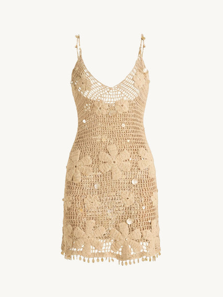 Delilah Hand Crochet Mini Dress