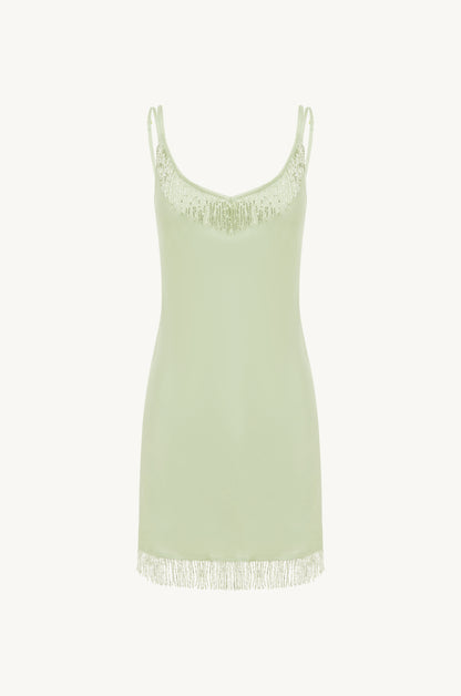 Eliana Beaded Mini Dress - Seafoam