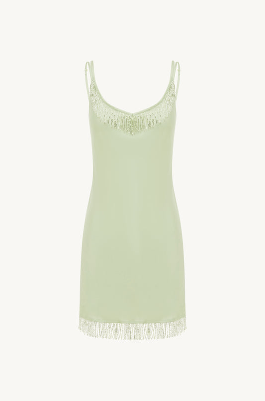 Eliana Beaded Mini Dress - Seafoam