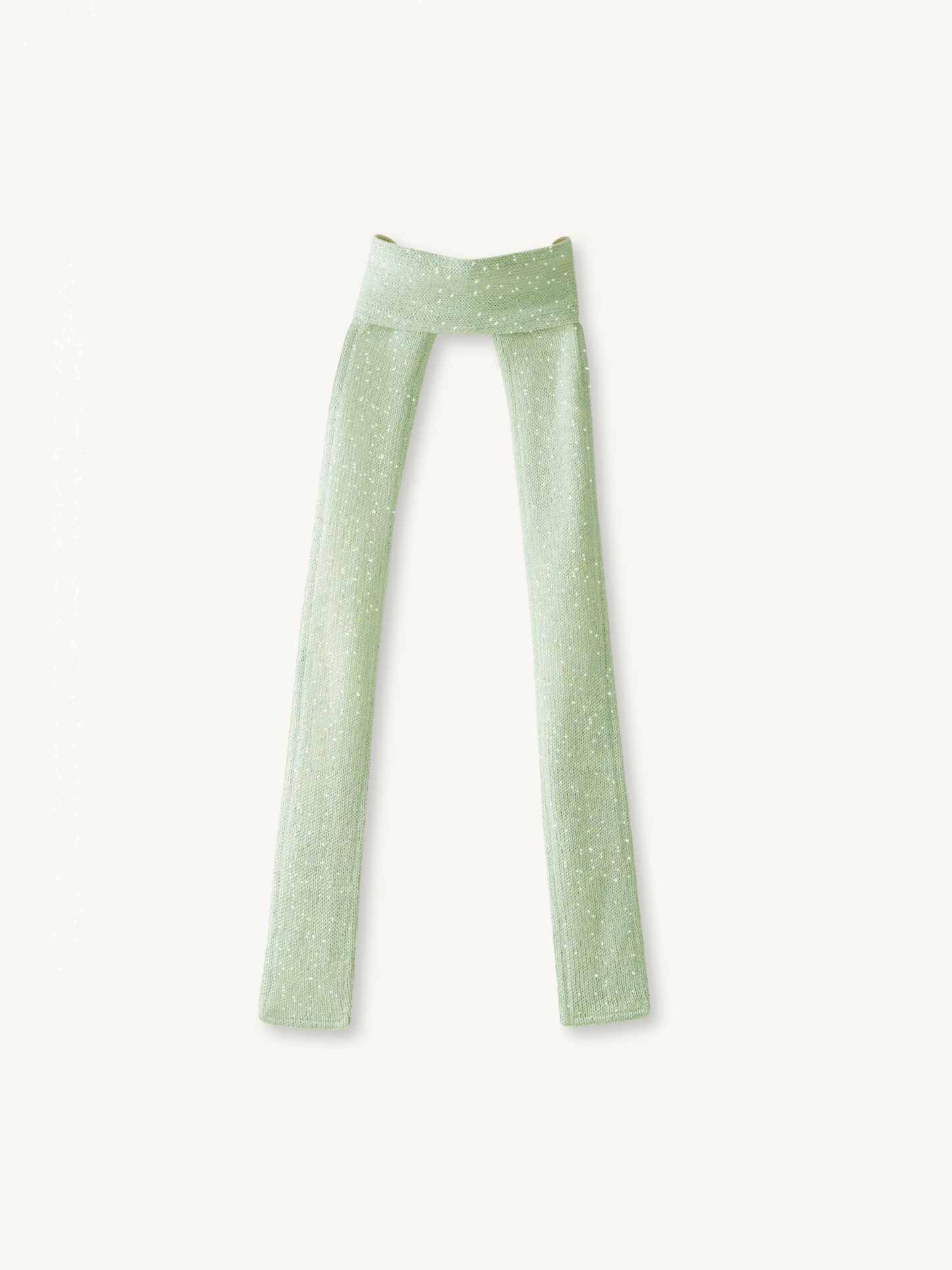 Natalia Skinny Scarf - Sage Sequin