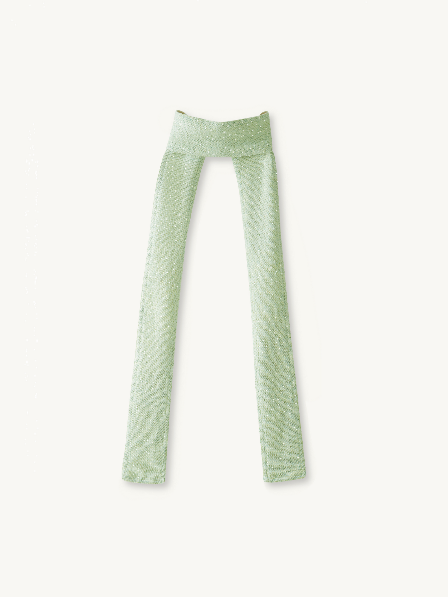 Natalia Skinny Scarf - Sage Sequin
