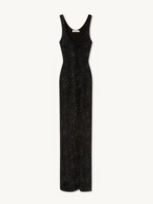 Ana Dress - Black/Silver Sequin