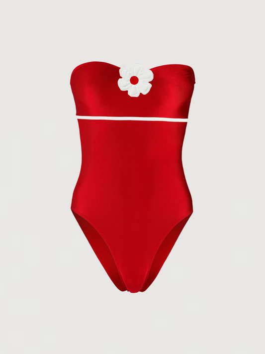 Laure Strapless Swimsuit - Rossa