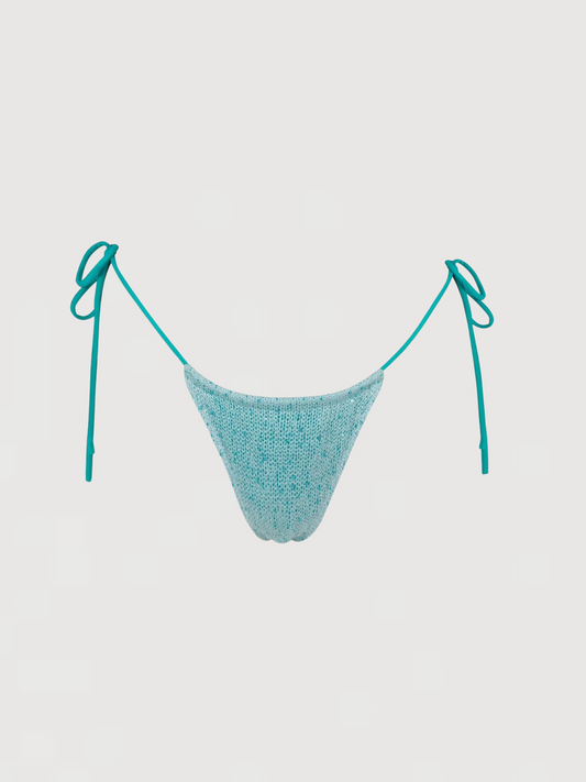 Lio Bikini Bottom - Aqua Sequin