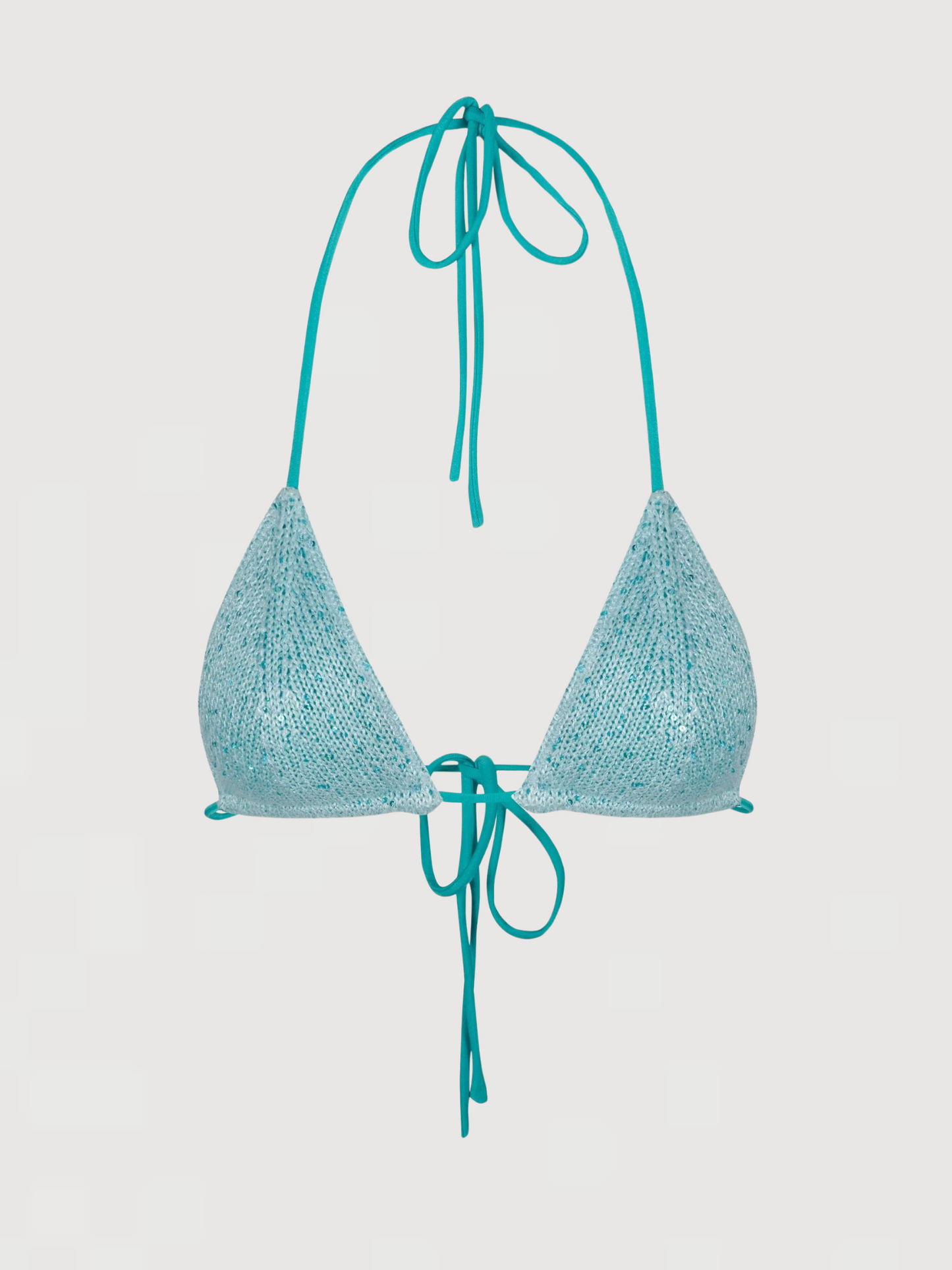 Lio Bikini Top- Aqua Sequin