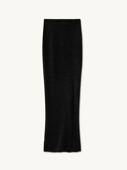 Carolina Split Skirt - Black Sequin
