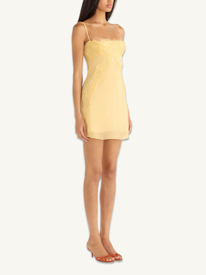 Valentina Mini Dress - Lemon