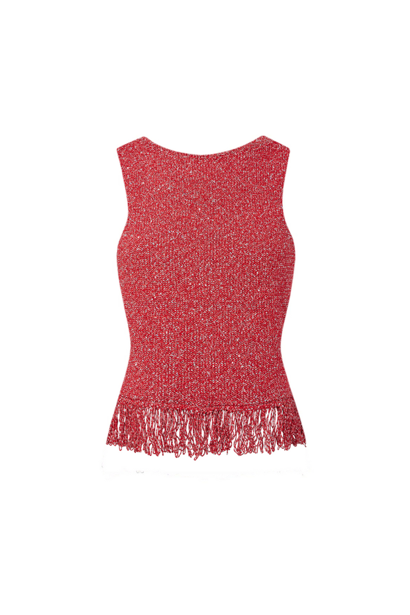 Dana Fringe Top - Rossa Sequin