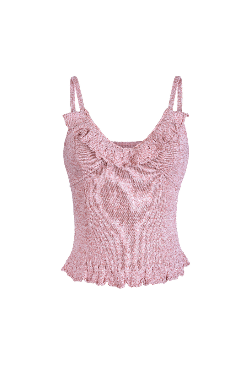 Michaela Camisole - Blush Sequin