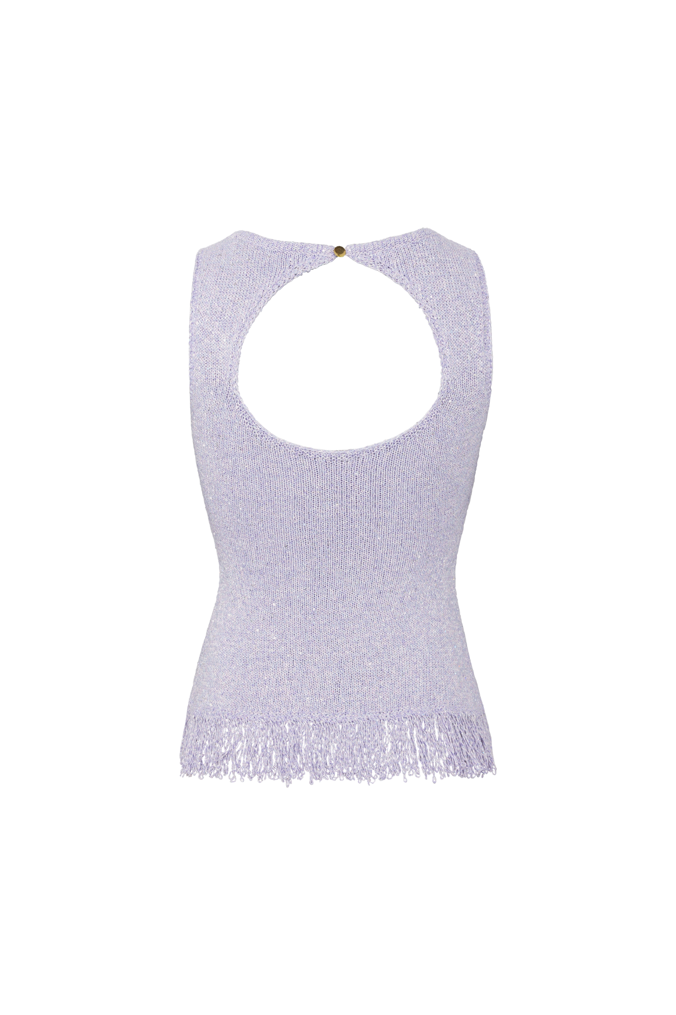 Dana Fringe Top - Lavender Sequin