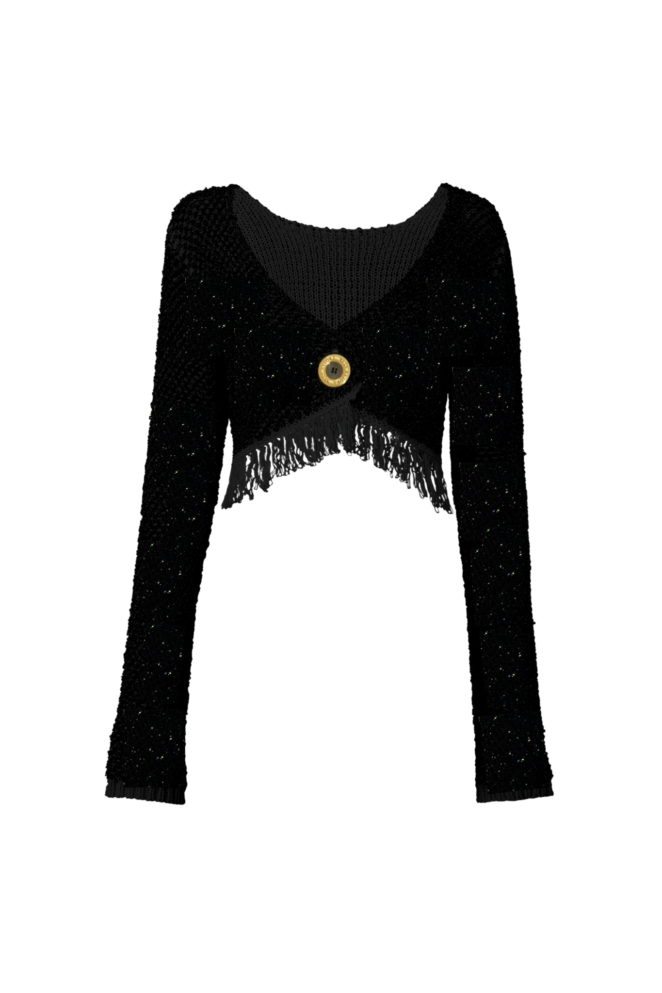 Grace Sequined Cardigan - Black