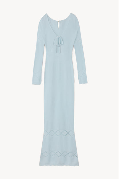 Rita Crochet Dress - Sky Blue