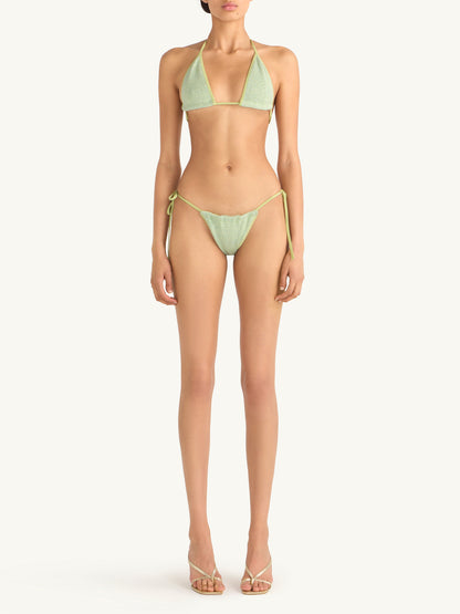 Lio Bikini Top - Sage Sequin