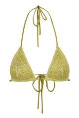 Lio Bikini Top - Chartreuse Sequin