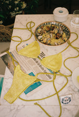 Lio Bikini Bottom - Chartreuse Sequin