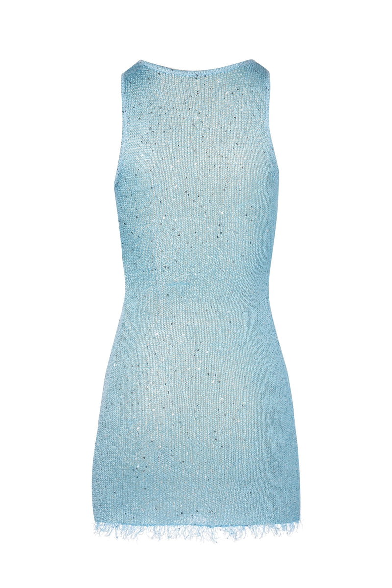 Natalia Mini Dress - Baia Blue Sequin